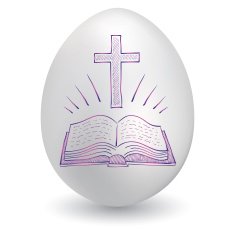 Easter Egg cross and bible sketch