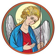 Archangel colored drawing