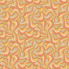 Seamless abstract hand-drawn waves pattern N50