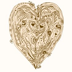 Original drawing doddle heart N5