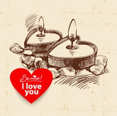 Valentine's Day vintage background N17