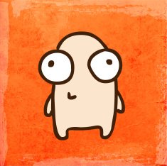Monster on Grunge Background N10