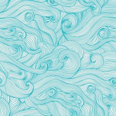 Seamless hand-drawn waves texture N19