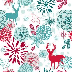 Christmas floral seamless pattern N2