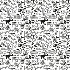 war - seamless vector background N3