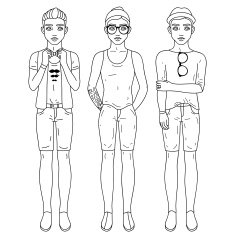 Fashion hipster men