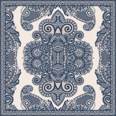 Traditional ornamental floral paisley bandanna N548