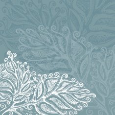 Doodle ink leaf pattern N3