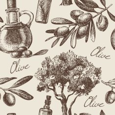 Vintage olive seamless pattern