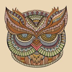 Decorative ornamental Owl head N2