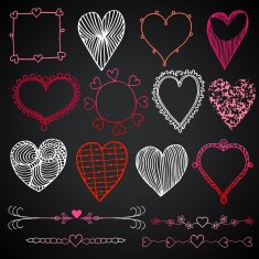 Valentine's day in chalkboard style