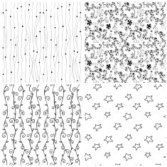 Abstract Hand Drawn Seamless Background Patterns N12