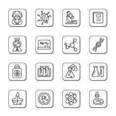 Science and Chemistry Doodle Icons
