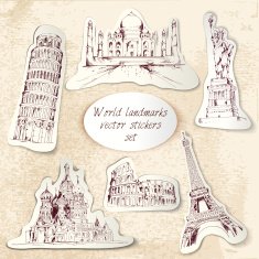 World landmark stickers
