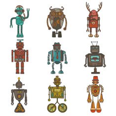 Hipster robot set