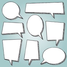 Hand Drawn Speech Balloons N3