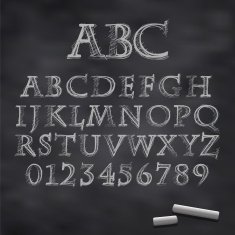 Vector chalk font
