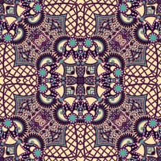 Traditional ornamental floral paisley bandanna N549