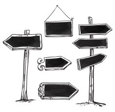 Set of signboards Hand drawn N2