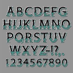 Halloween Bone Isometric Font