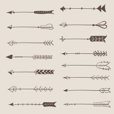 Hand Drawn Arrows Clip Art Vector
