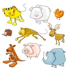 Collection of cartoon animals N2