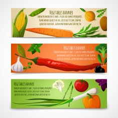 Vegetables horizontal banners