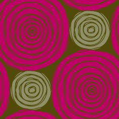 Bright seamless summer circle doodle pattern