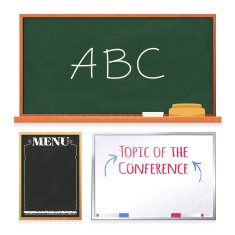 Chalkboards Set Isolated on White Background