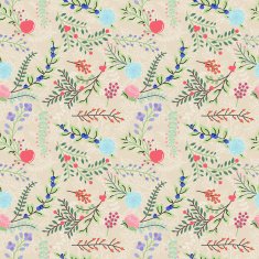 Seamless Tileable Vintage Floral Background Pattern - Vector Illustration N10