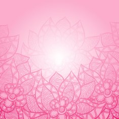 Floral background with abstract hand drawn flowers N2