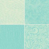 Set of four wave patterns
