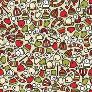Seamless winter clothes pattern