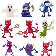 cartoon monster icons N2