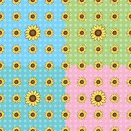 Seamless Sunflower Pattern N2