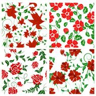 seamless floral backgrounds set N7