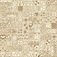 Seamless pattern with doodle frames N3
