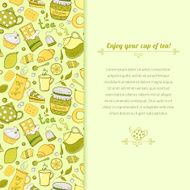 Vector tea illustration for template card N5