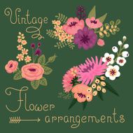 Vintage flowers Cute flower for design N4