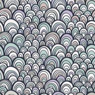 Seamless pattern with abstract doodle hand drawn scale texture N12