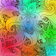 Vector floral decorative background N5