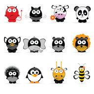 sweet and cute animal vector illustration N2