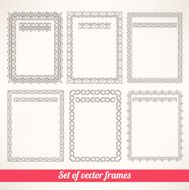 six simple patterned frames