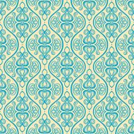 vertical blue and yellow floral pattern