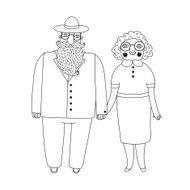 Elderly couple Grandparents N6