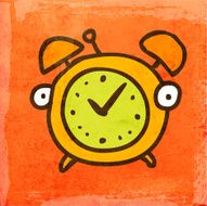 Alarm Clock on Grunge Background