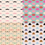 Hipster Seamless Pattern Set N2