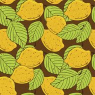 Seamless pattern with lemons