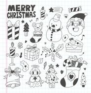 Doodle Christmas icon set N2