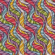 Seamless pattern with waves texture N3